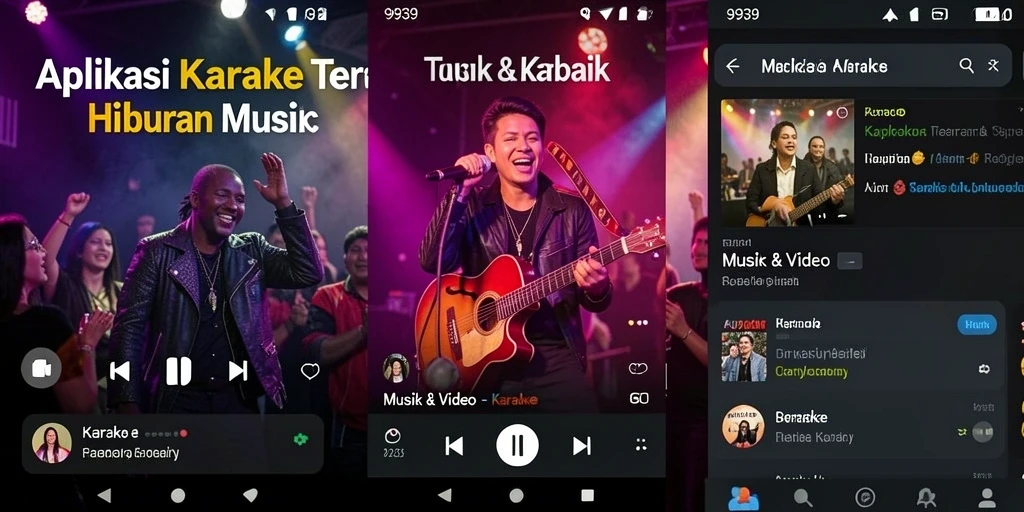 Antarmuka aplikasi <strong>9939</strong> menampilkan berbagai pilihan lagu karaoke.