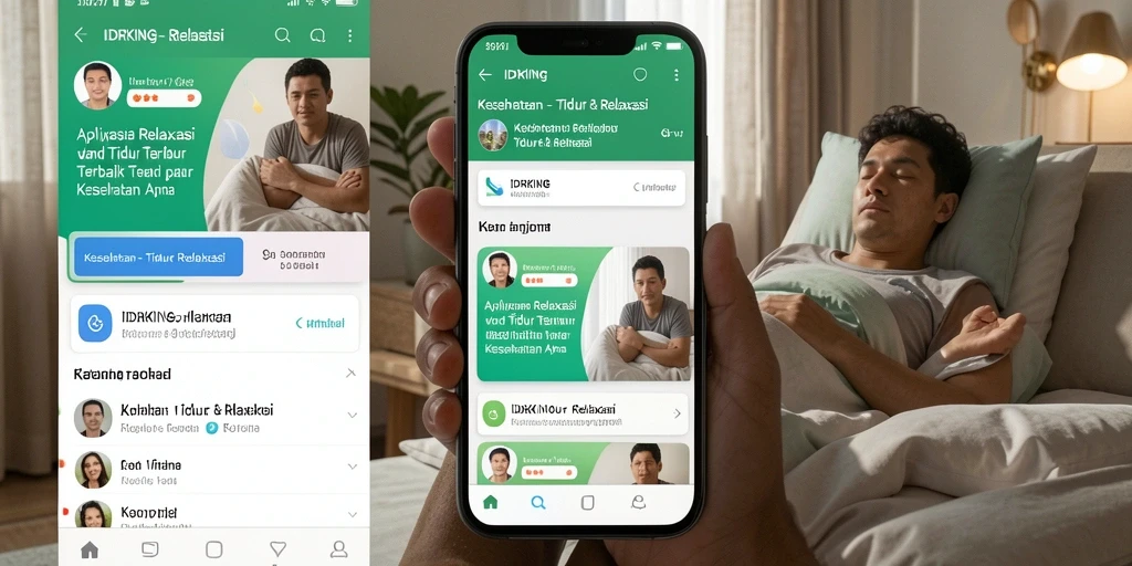 Antarmuka sederhana IDRKING untuk tidur dan relaksasi yang nyaman.