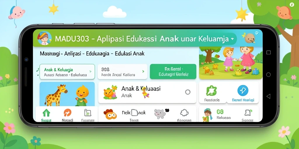 Tampilan antarmuka MADU303 yang ramah anak.