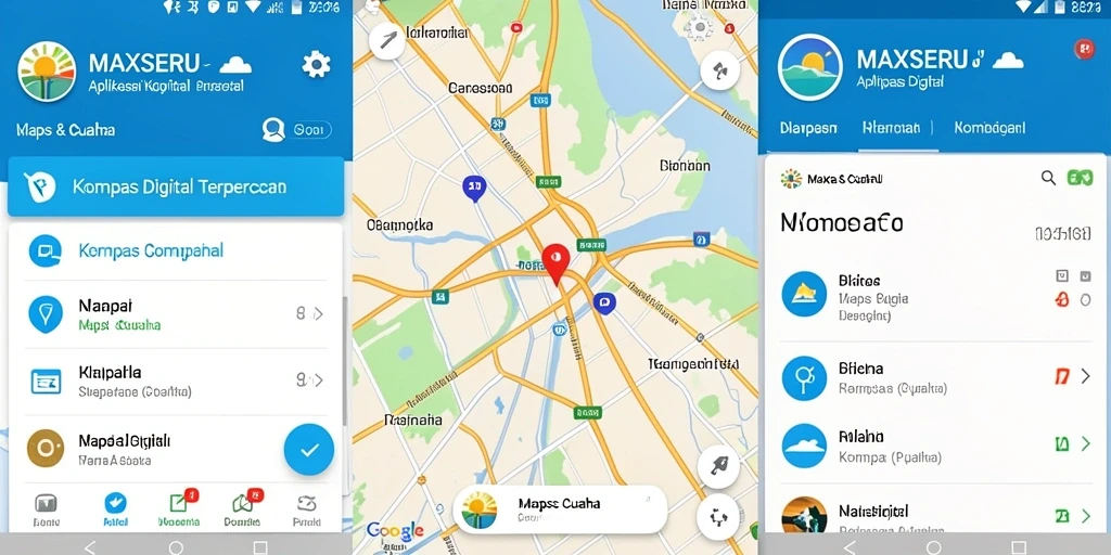 Tampilan antarmuka MAXSERU yang mudah digunakan untuk navigasi.