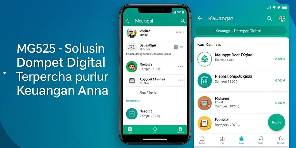 Antarmuka MG525 yang modern dan fungsional untuk Dompet Digital.