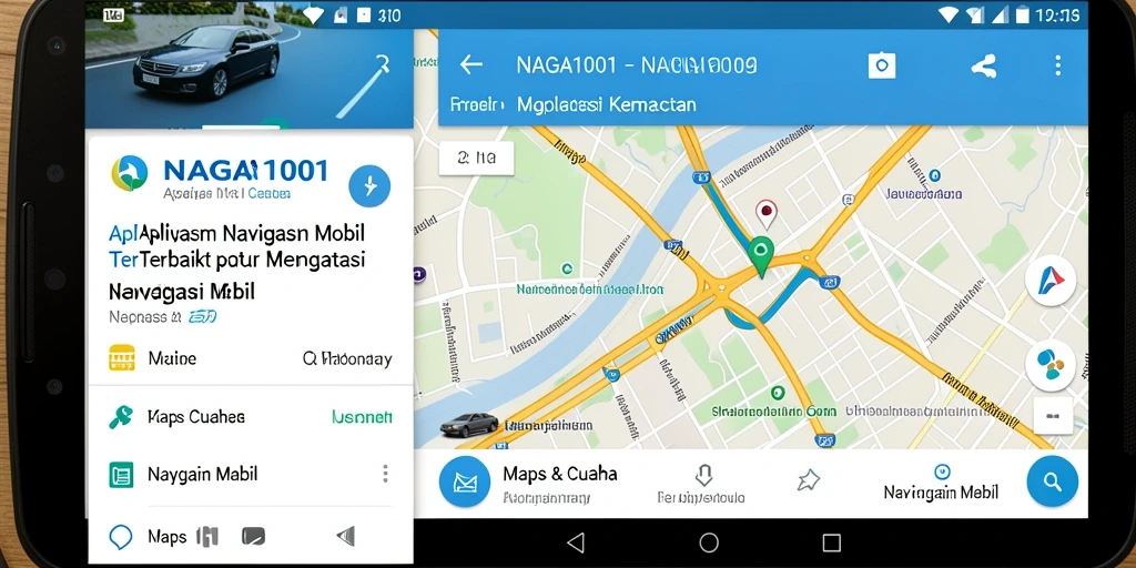 Tampilan antarmuka NAGA1001 yang ramah pengguna untuk Navigasi Mobil.