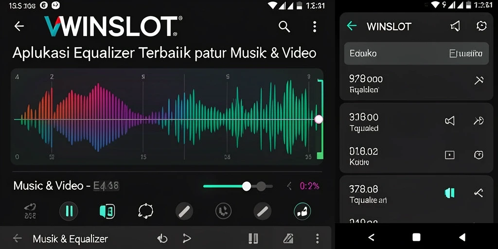 Antarmuka WINSLOT dengan fitur Equalizer yang menarik.